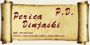 Perica Dinjaški vizit kartica